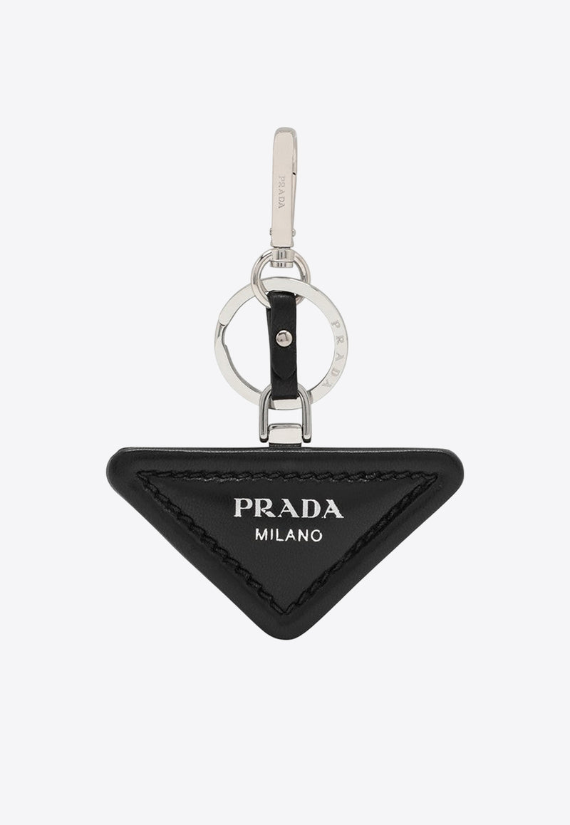 Prada Signature Logo Plaque Keyring Black 1PP1732DYI/M_PRADA-F0002