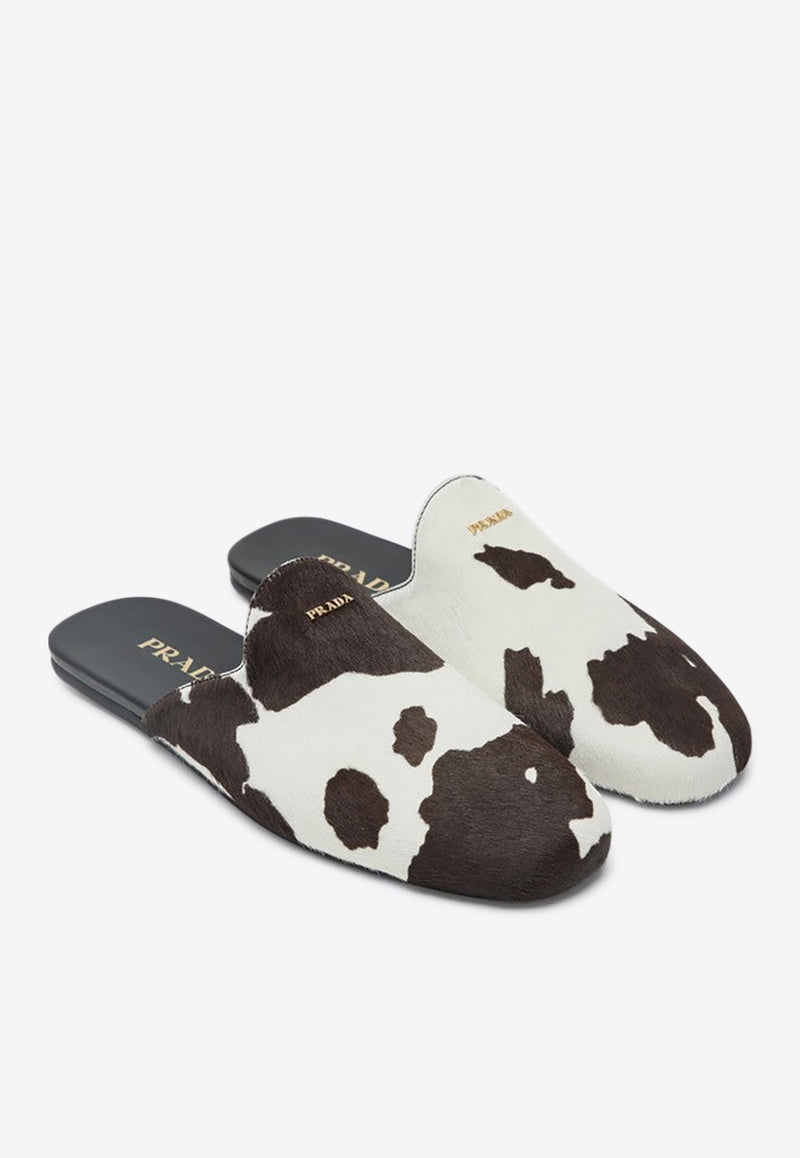 Prada Cow Print Flat Mules Multicolor 1S008ODD05ASA/R_PRADA-F0G3N