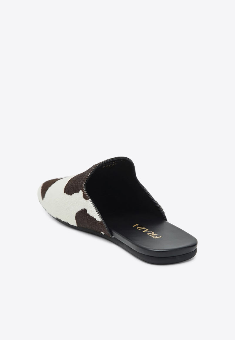Prada Cow Print Flat Mules Multicolor 1S008ODD05ASA/R_PRADA-F0G3N
