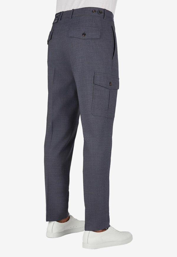 Slowear Tapered-Leg Tailored Cargo Pants Blue 1T0081_BLUE