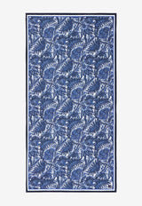 Etro Floral Print Beach Towel Blue 1T104-9696 0200