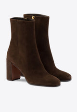 Prada 85 Triangle Logo Suede Ankle Boots Brown 1T631N085008/Q_PRADA-F0003