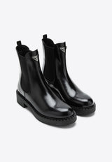 Prada Brushed Leather Chelsea Boots Black 1T703NG050055/P_PRADA-F0002