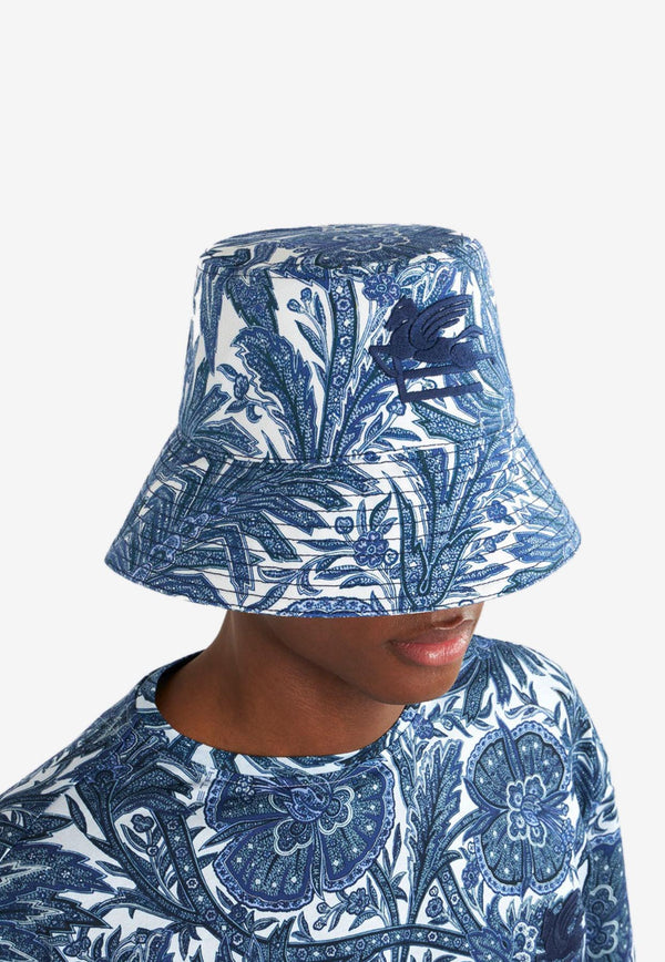 Etro Paisley Print Bucket Hat 1T935-5794 0200 Blue