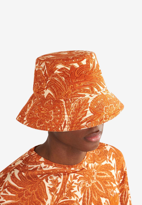 Etro Paisley Print Bucket Hat 1T935-5794 0751 Orange