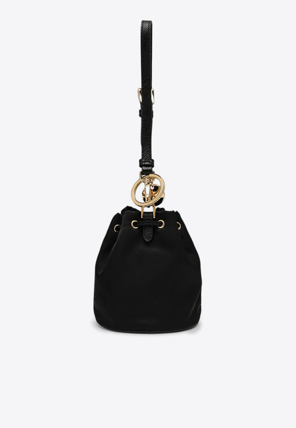 Prada Mini Re-Edition 1978 Re-Nylon Bucket Bag Black 1TT2022DMK/P_PRADA-F0632