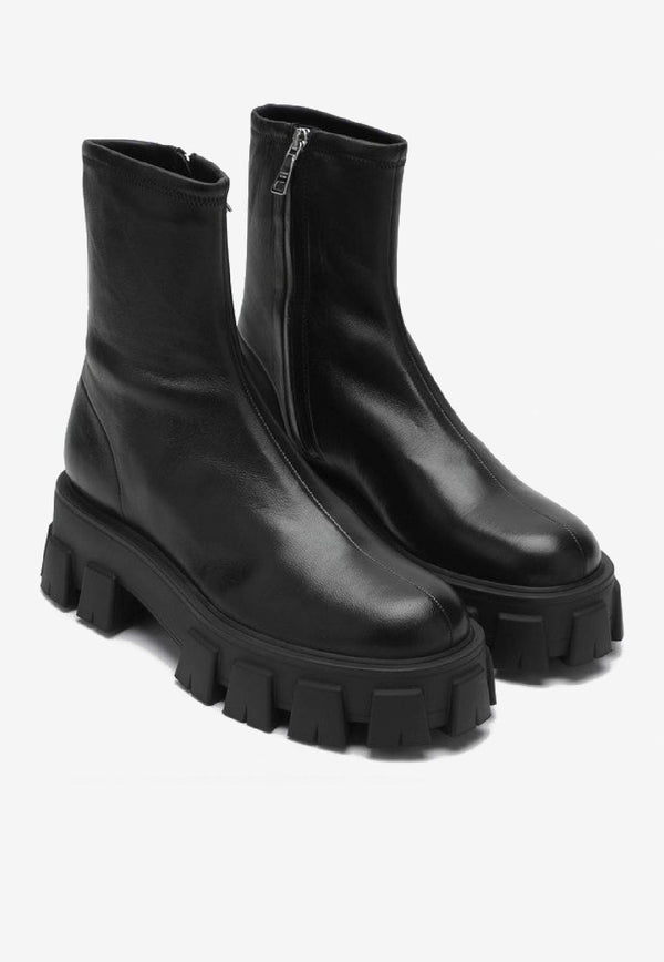 Prada Monolith Nappa Leather Ankle Boots Black 1U117OG055L68/R_PRADA-F0002