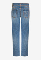 Etro Logo Slim Jeans 1W808-9645 0250 Blue