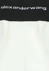 Alexander Wang Logo Waistband Safari Shorts White 1WC1224450_000_110