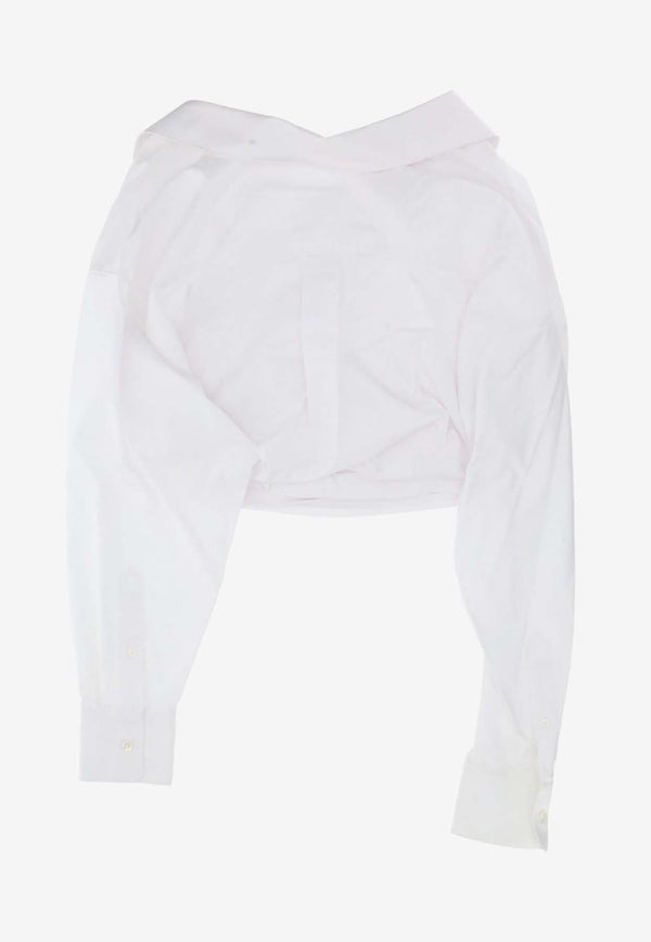 Alexander Wang Asymmetrical Wrap Shirt White 1WC3231837_000_100
