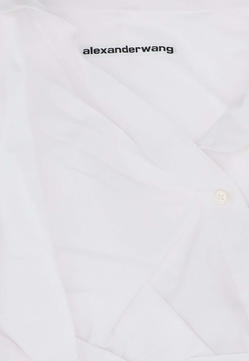Alexander Wang Asymmetrical Wrap Shirt White 1WC3231837_000_100