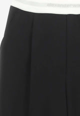 Alexander Wang Logo-Waistband Tailored Pants Black 1WC3234079_000_001