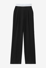 Alexander Wang Logo Waistband Tailored Pants Black 1WC3244748BLACK