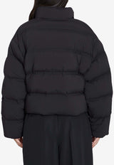 Alexander Wang Reflective Logo Cropped Puffer Jacket Black 1WC4233241--001