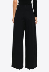 Alexander Wang Wide-Leg Wool Pants Black 1WC4244778BLACK