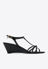 Prada 70 Leather Wedge Sandals Black 1X383O055069/S_PRADA-F0002