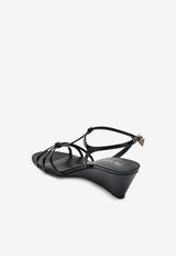 Prada 70 Leather Wedge Sandals Black 1X383O055069/S_PRADA-F0002