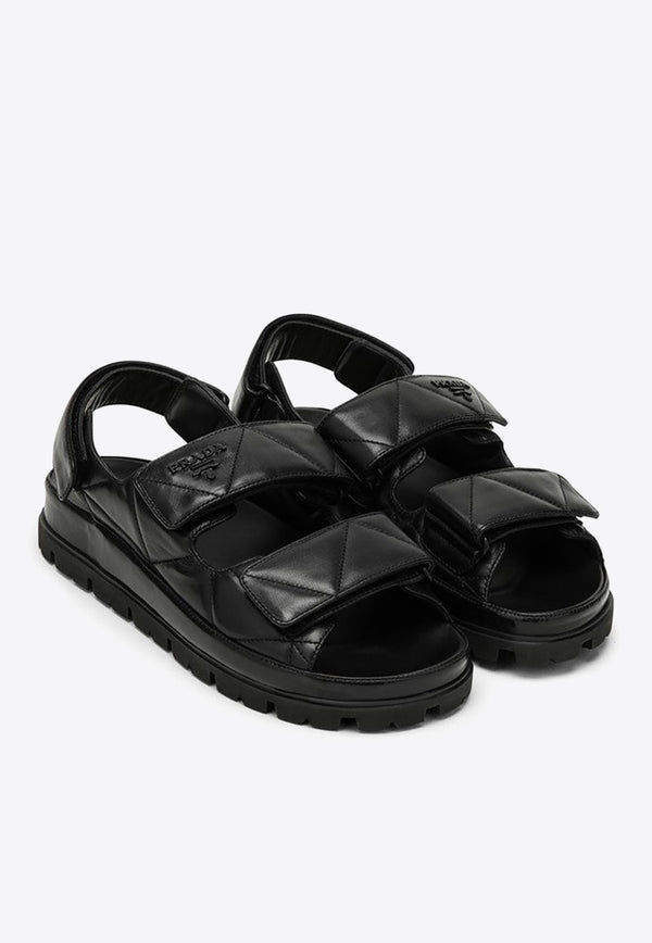 Prada Padded Nappa Leather Sandals Black 1X721MD020038/O_PRADA-F0002