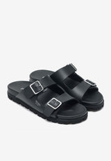 Leather Slider Sandals