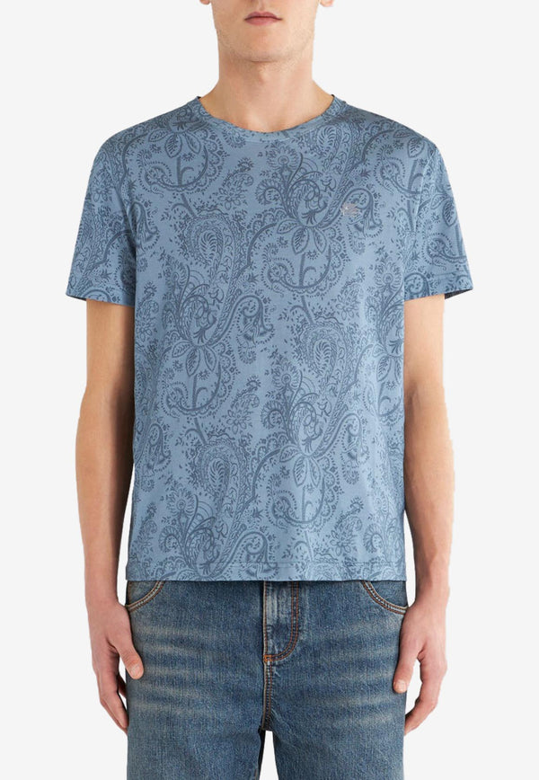 Etro Paisley Pattern T-shirt 1Y020-9609 0250 Blue