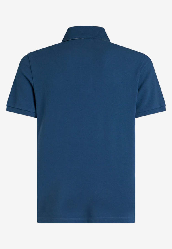 Etro Logo Embroidered Polo T-shirt Blue 1Y141-9292 0202