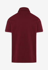 Etro Logo Embroidered Polo T-shirt Bordeaux 1Y141-9292 0300