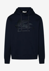 Etro Logo Embroidered Hooded Sweatshirt Navy 1Y526-9291 0200