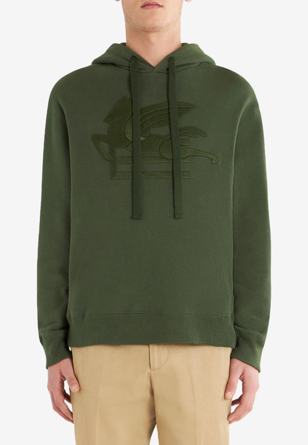 Etro Logo Embroidered Hoodie 1Y526-9291 0500 Green