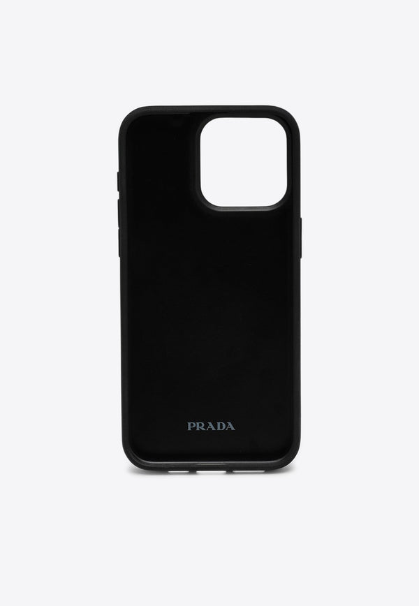 Prada Saffiano Leather iPhone 15 Pro Max Phone Case Brown 1ZH183QHH/O_PRADA-F0002