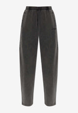 Straight-Leg Faded Track Pants
