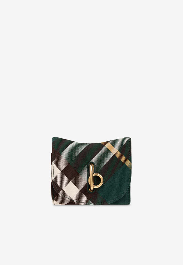 Burberry Rocking Horse Checked Wallet Green 8081784 B8636-IVY