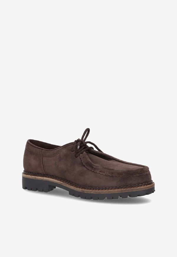 BEKK Fondo Roccia Suede Derby Shoes Brown 990U_CAMOSCIO MOGONY