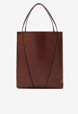 Chloé Large Spin Grained Leather Tote Bag Brown CHC25SS810N84/T_CHLOE-26P