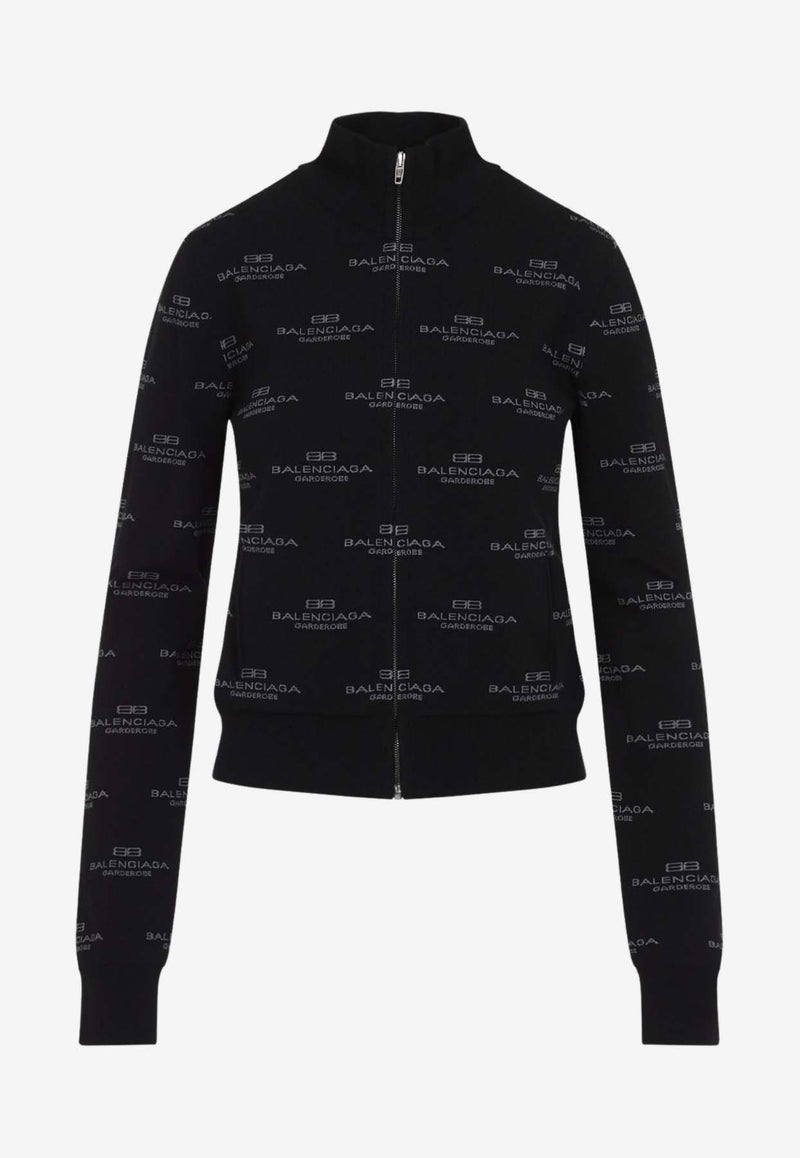 كارديغان بسحّاب وشعار الماركة بالكامل