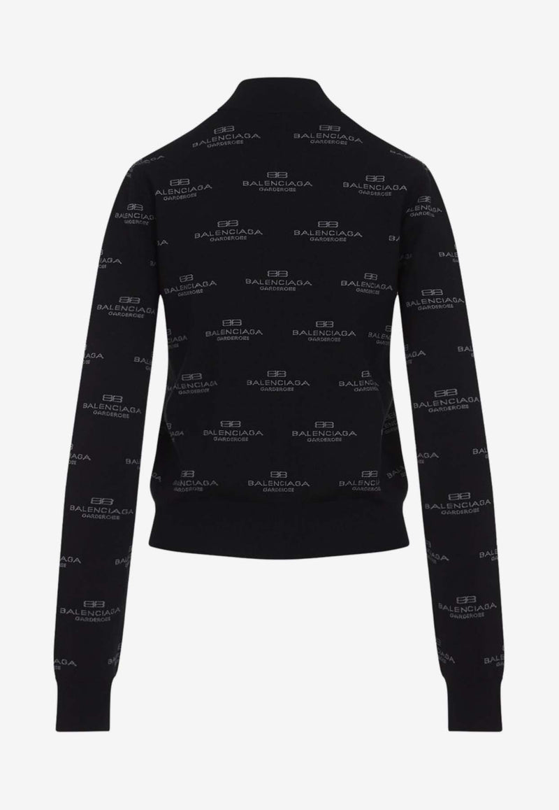 كارديغان بسحّاب وشعار الماركة بالكامل