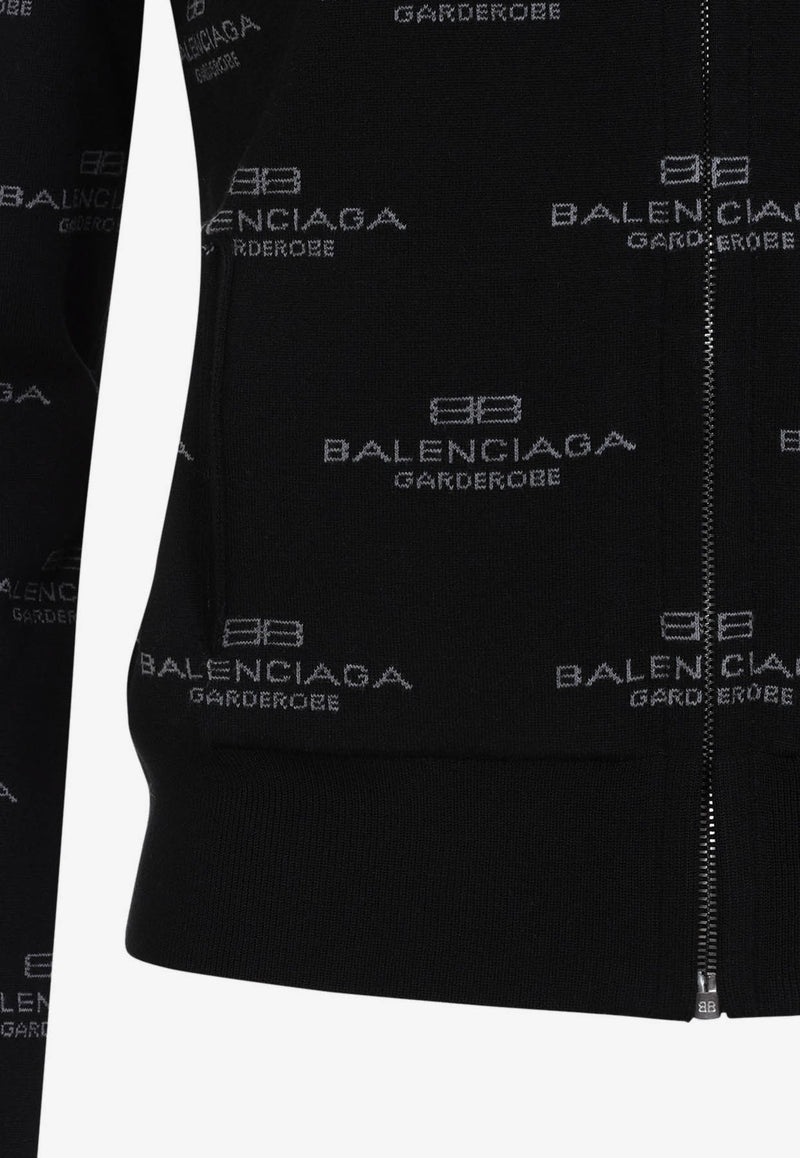 كارديغان بسحّاب وشعار الماركة بالكامل