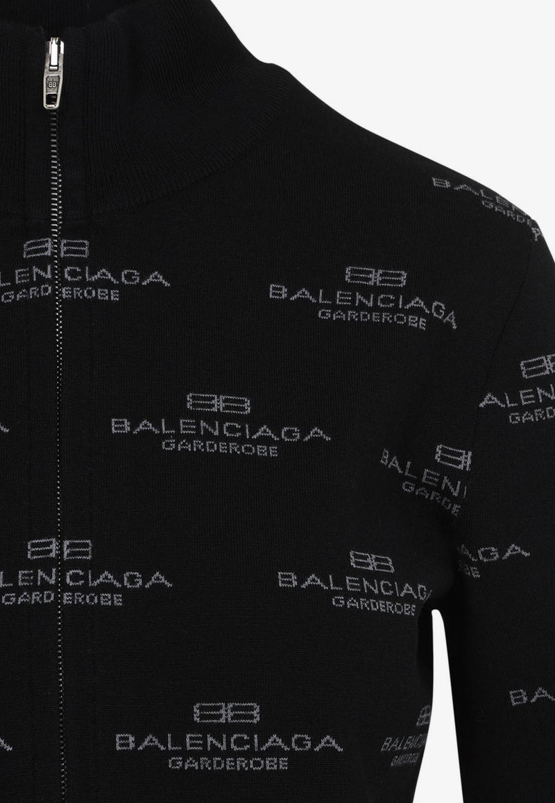 كارديغان بسحّاب وشعار الماركة بالكامل