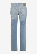 Repaired Slim-Fit Jeans