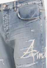 Repaired Slim-Fit Jeans