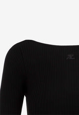 Logo-Embroidered Rib-Knit Sweater