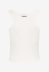 Logo-Tag Ribbed Sleeveless Top