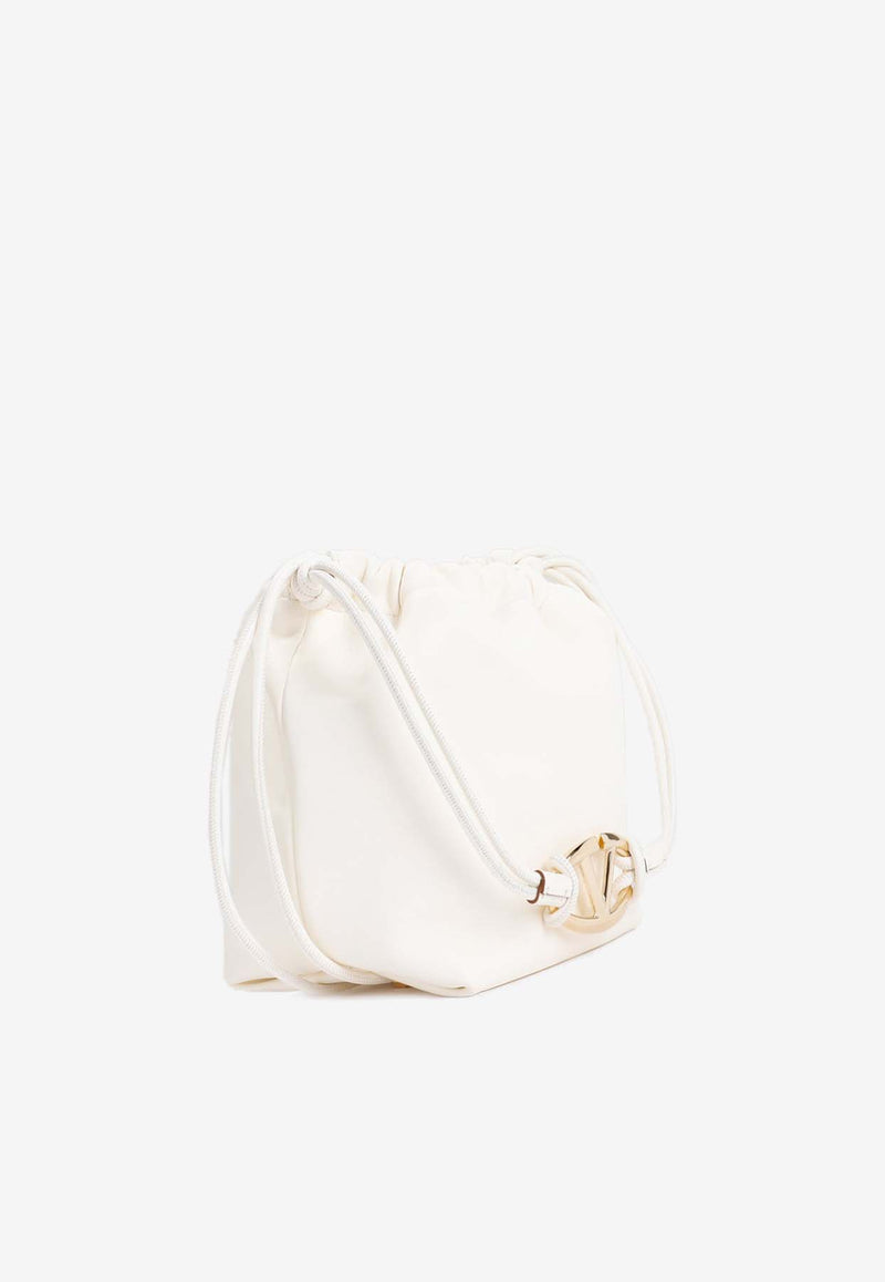 VLogo Pouf Bucket Bag in Leather