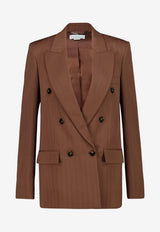 Double-Breasted Buttoned Blazer
