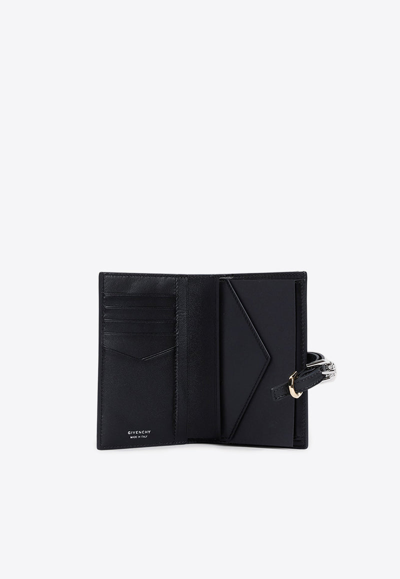 Buckled Bi-Fold Wallet in Leather