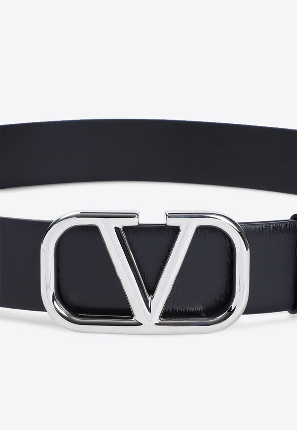 VLogo Signature Leather Buckle Belt