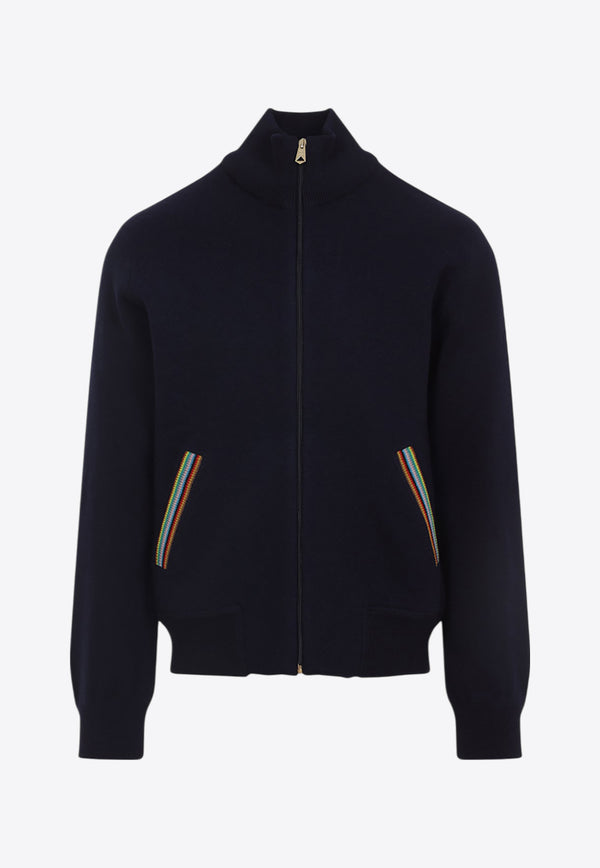 Wool Zip-Up Cardigan