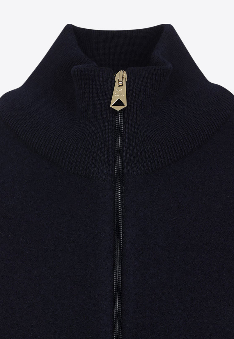 Wool Zip-Up Cardigan