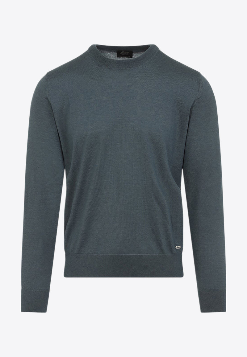 Metal-Logo Cashmere and Silk Sweater