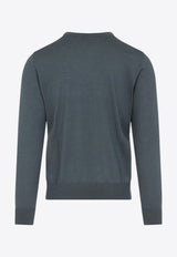 Metal-Logo Cashmere and Silk Sweater