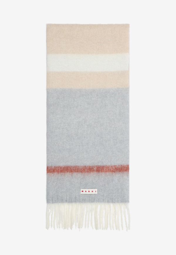 Alpaca-Blend Fringed Scarf